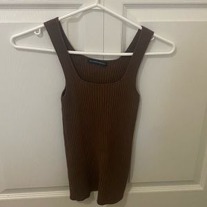 Brown Brandy Melville tight fitting tank top
